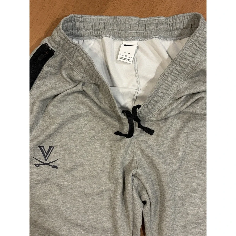 Nike Mens Virginia Cavaliers Dri-FIT Fleece Sweatpants Gray XL Training Pants